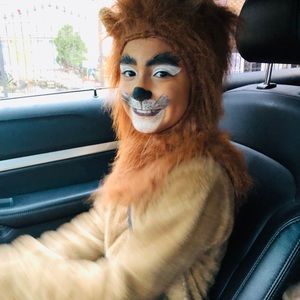 Girls Lion Costume Large